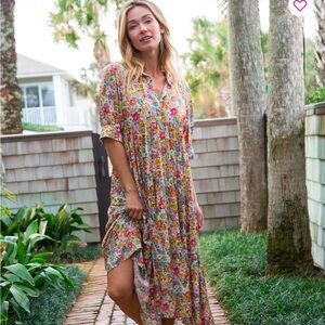 NWT Natural Life Rebecca midi floral dress